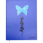 Дневник "deVENTE. Butterfly" универсальный блок, офсет 1 краска, белая бумага 80 г/м2, твердая обложка из искусственной кожи, объемная аппликация, шелкография, 1 ляссе