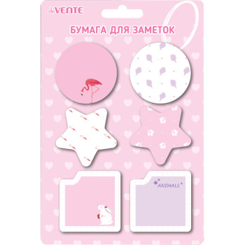 Набор клейкой бумаги для заметок Flamingo&Rabbit deVENTE 2011100 Набор клейкой бумаги для заметок Flamingo&Rabbit deVENTE 2011100