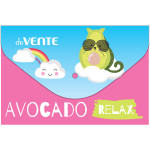 Папка-конверт на кнопке "deVENTE. Avocado Relax" A7 (105x74 мм) 150 мкм, непрозрачная с рисунком, индивидуальная маркировка