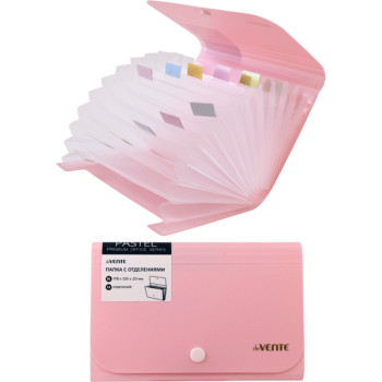 Папка на кнопке с 12-ю отделениями Pastel deVENTE 3078008