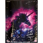 Папка на кольцах "deVENTE. Dream. Unicorn" A4 (240x310x30 мм) 2 кольца Ø 25 мм, 500+100 мкм, с печатью и конфетти, на 250 листов бумаги или 50 вкладышей, внутренний карман 160 мкм, индивидуальная упаковка