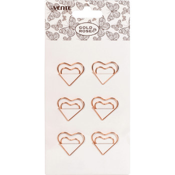 Скрепки Gold Rose Heart deVENTE 4135010