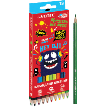 Карандаши цветные Monsters Like Music deVENTE 5023110