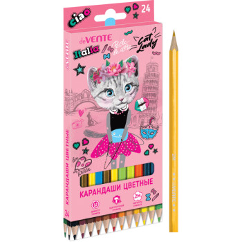Карандаши цветные Cat Lady deVENTE 5024102 Карандаши цветные Cat Lady deVENTE 5024102