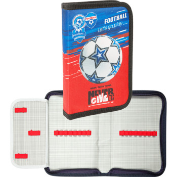 Пенал одностворчатый Play Football с дополнительной створкой deVENTE 7015115