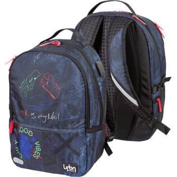 Рюкзак подростковый Red Label Risk is my Life deVENTE 7032125 Рюкзак подростковый Red Label Risk is my Life deVENTE 7032125