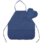 Фартук "deVENTE" 45x54 см (M) водоотталкивающая ткань, 3 кармана, в комплекте с нарукавниками, однотонный темно-синий