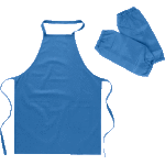 Фартук "deVENTE" для средней школы, 50x70 см (L) водоотталкивающая ткань, 3 кармана, в комплекте с нарукавниками, однотонный темно-синий