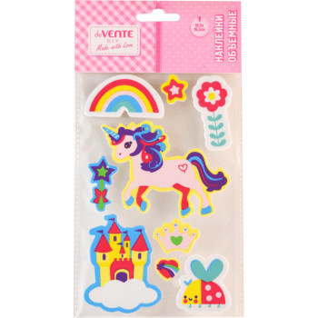Наклейки объемные Unicorn world deVENTE 8004066