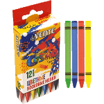 Мелки школьные "deVENTE. Cosmo" восковые 12 цветов в картонной коробке с подвесом