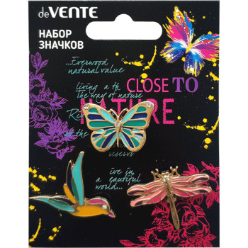 Набор значков Neon Butterfly deVENTE 8092109