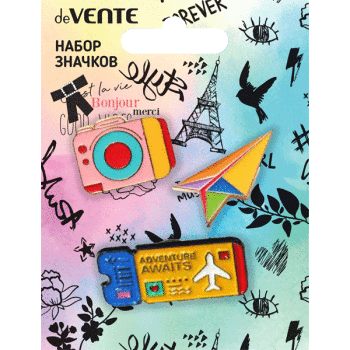Набор значков Adventure awaits deVENTE 8092124