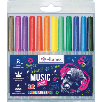 Фломастеры Music Dog Attomex 5081116 Фломастеры Music Dog Attomex 5081116
