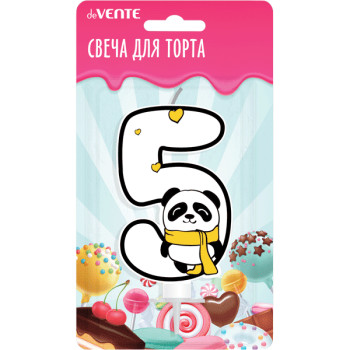 Свеча-цифра для торта Панда deVENTE 9060116