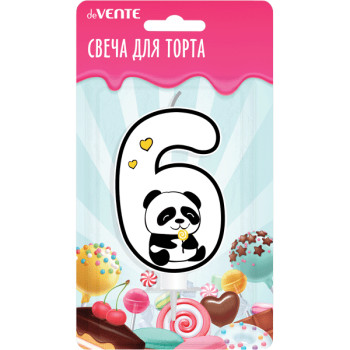 Свеча-цифра для торта Панда deVENTE 9060117