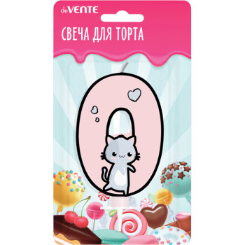 Свеча-цифра для торта Котик deVENTE 9060121