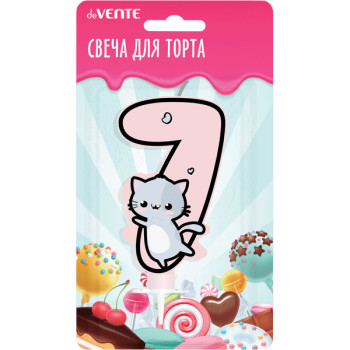 Свеча-цифра для торта Котик deVENTE 9060128