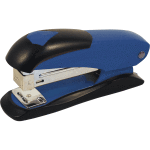Степлер "Attomex" 24/6&26/6 (мощность 20 листов, глубина скрепления 55 мм) металлический, со встроенным металлическим антистеплером, в картонной коробке, сине-черный