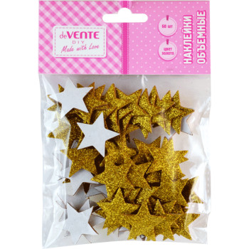Наклейки объемные Golden stars deVENTE 8004071 Наклейки объемные Golden stars deVENTE 8004071