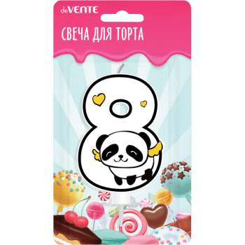 Свеча-цифра для торта Панда deVENTE 9060119