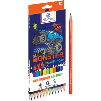 Карандаши цветные Monster Truck Attomex 5022116 Карандаши цветные Monster Truck Attomex 5022116