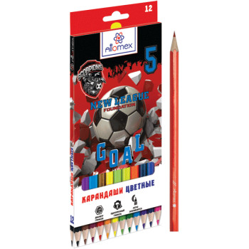 Карандаши цветные Football Club Attomex 5022115 Карандаши цветные Football Club Attomex 5022115