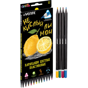 Карандаши цветные пластиковые Juicy Black deVENTE 5022119