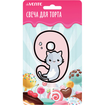 Свеча-цифра для торта Котик deVENTE 9060130